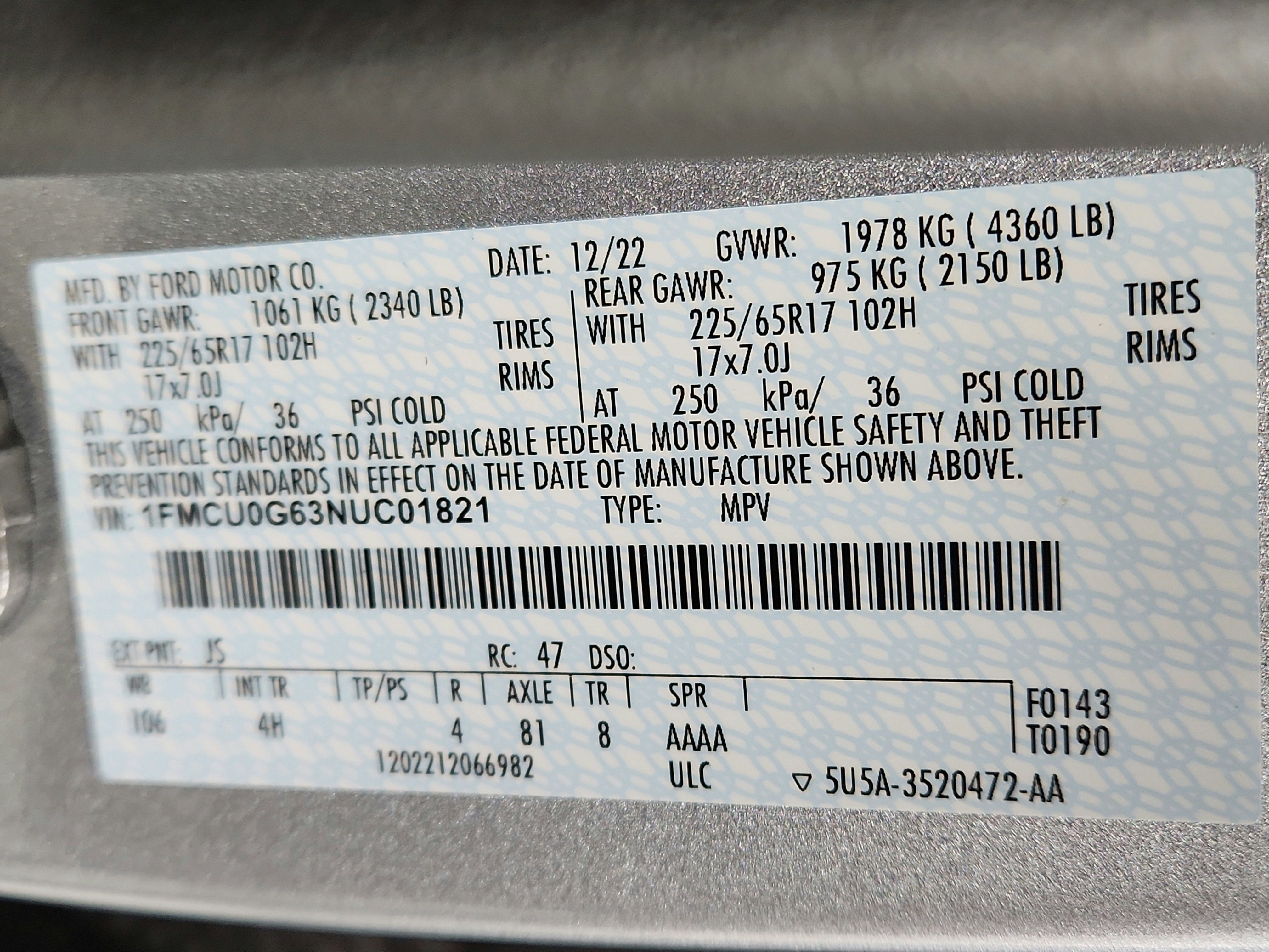 2022 Ford Escape SE