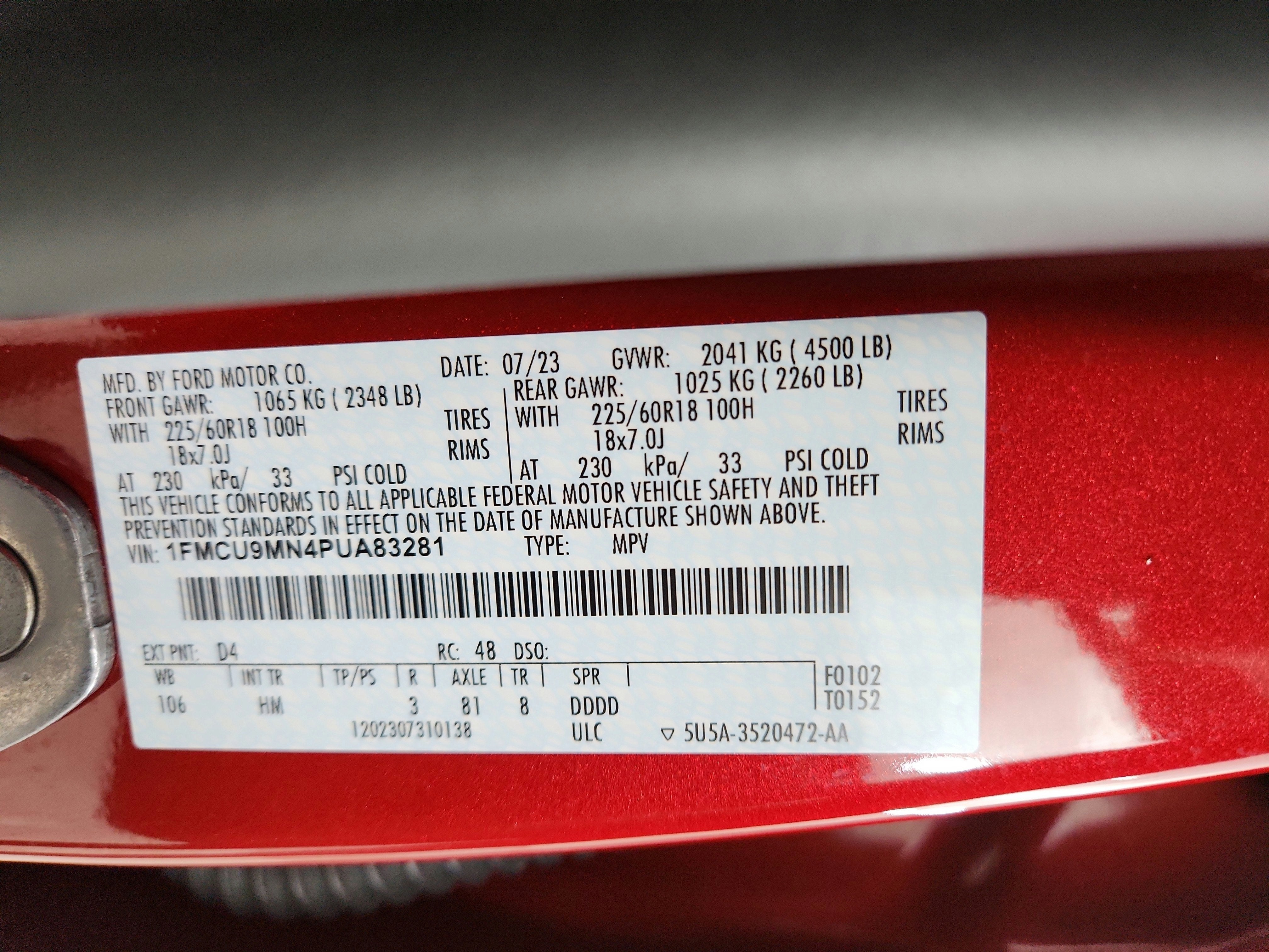 2023 Ford Escape ST-Line