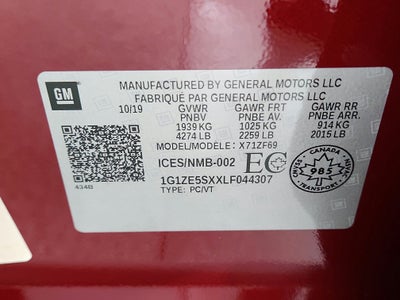 2020 Chevrolet Malibu 4dr Sdn Premier