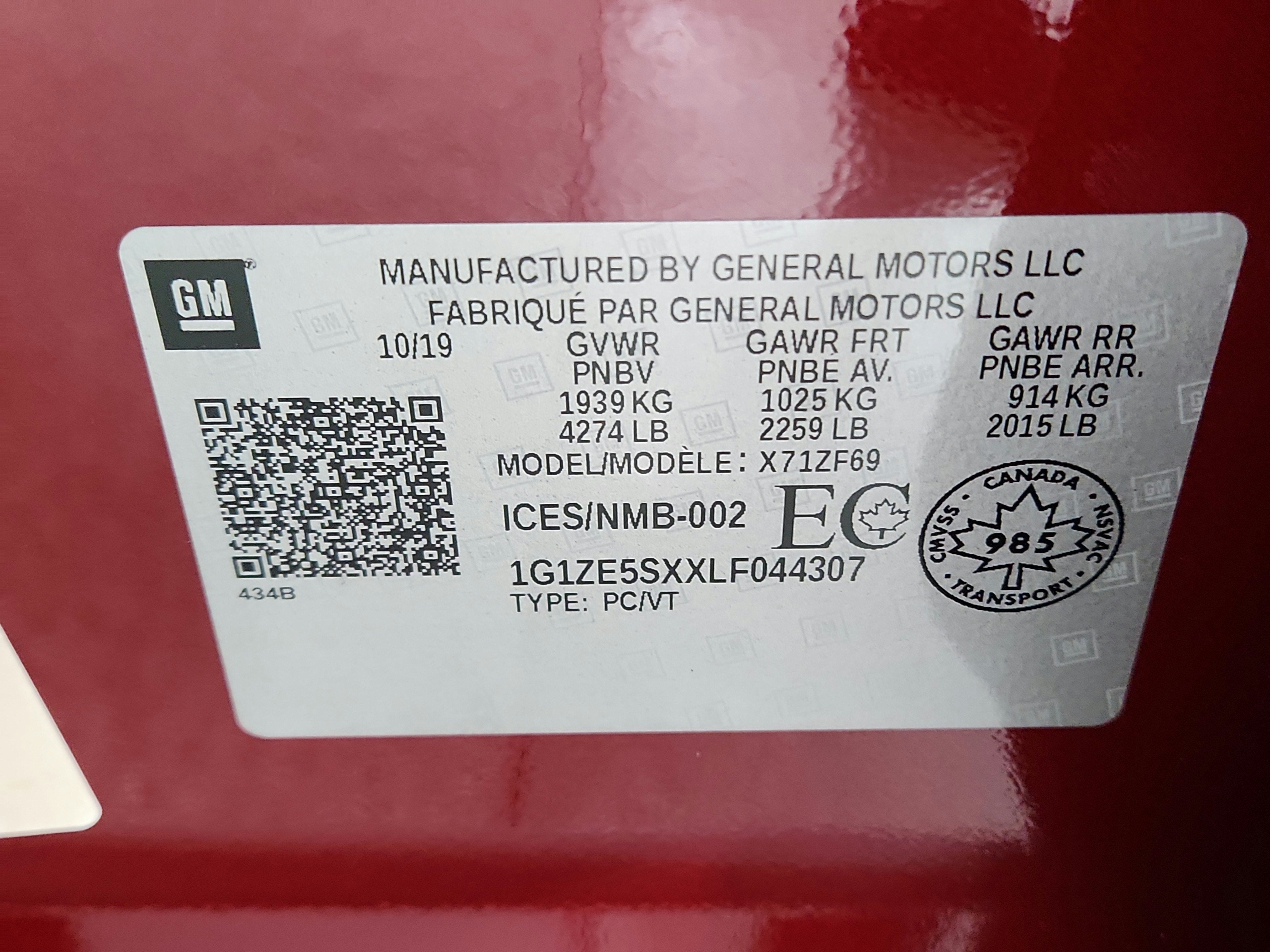2020 Chevrolet Malibu 4dr Sdn Premier