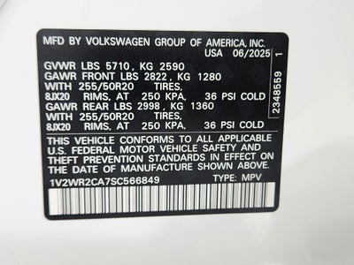 2025 Volkswagen Atlas 2.0T SE w/Technology FWD