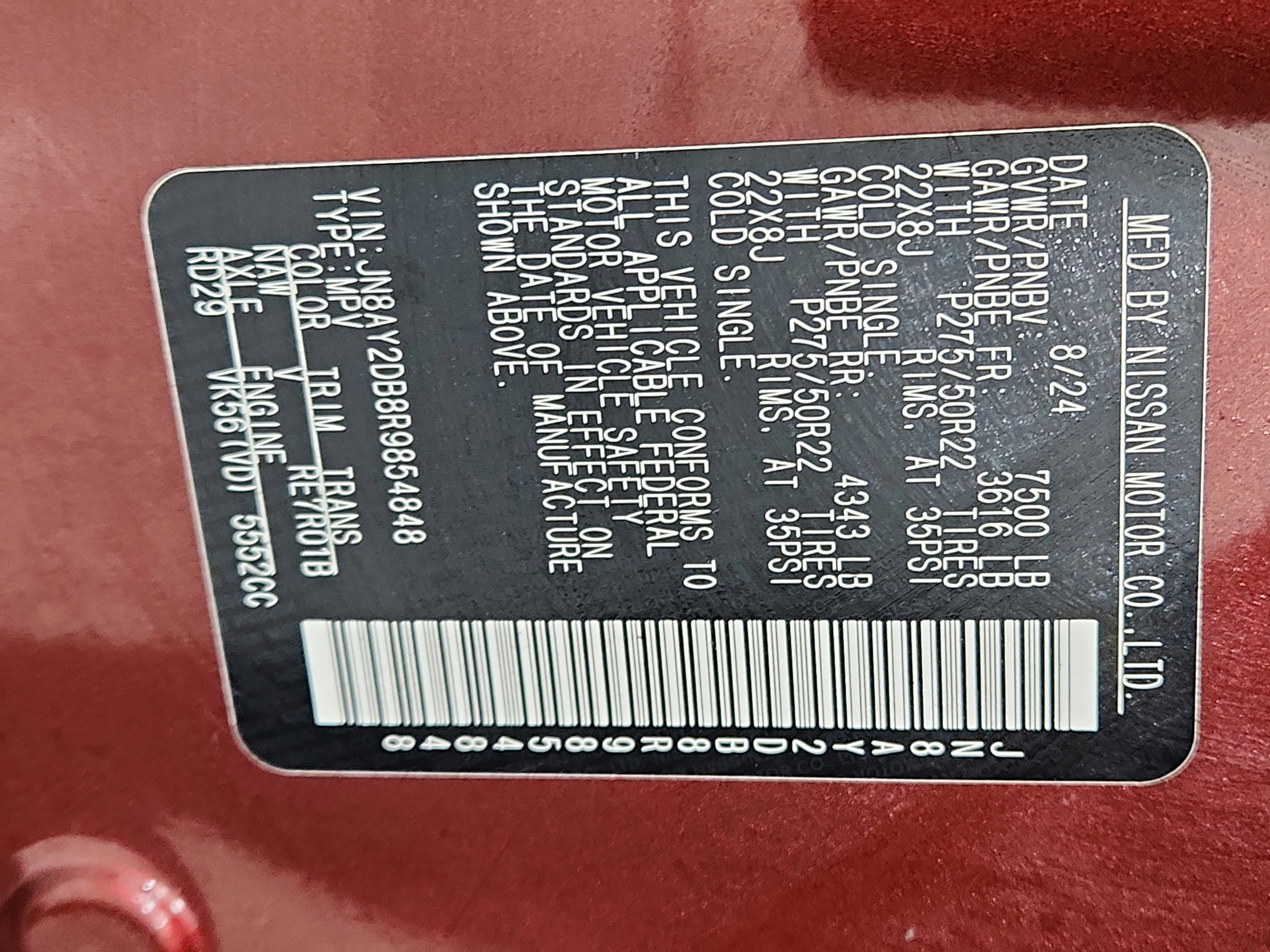 2024 Nissan Armada Platinum