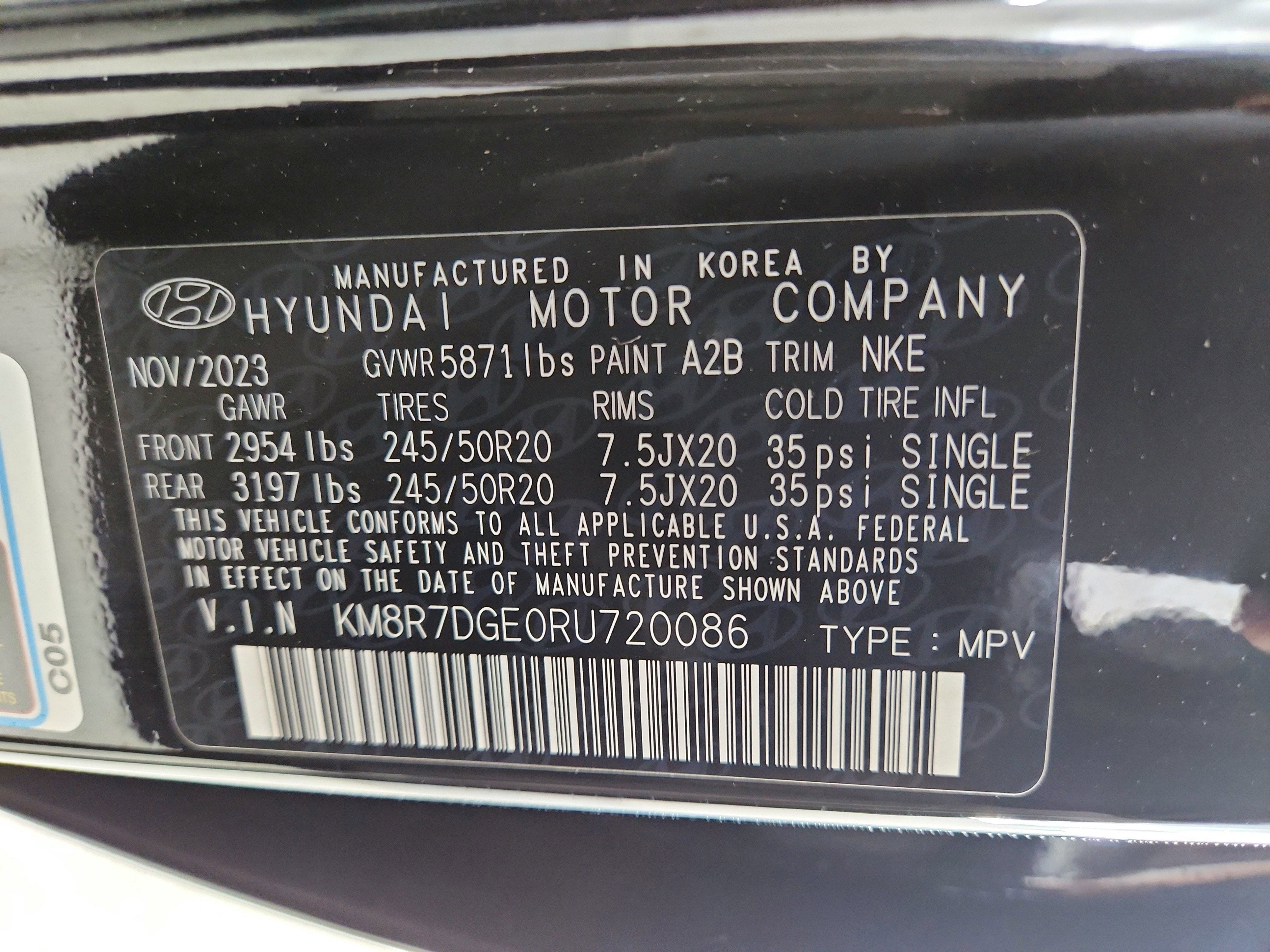 2024 Hyundai Palisade Calligraphy Night Edition