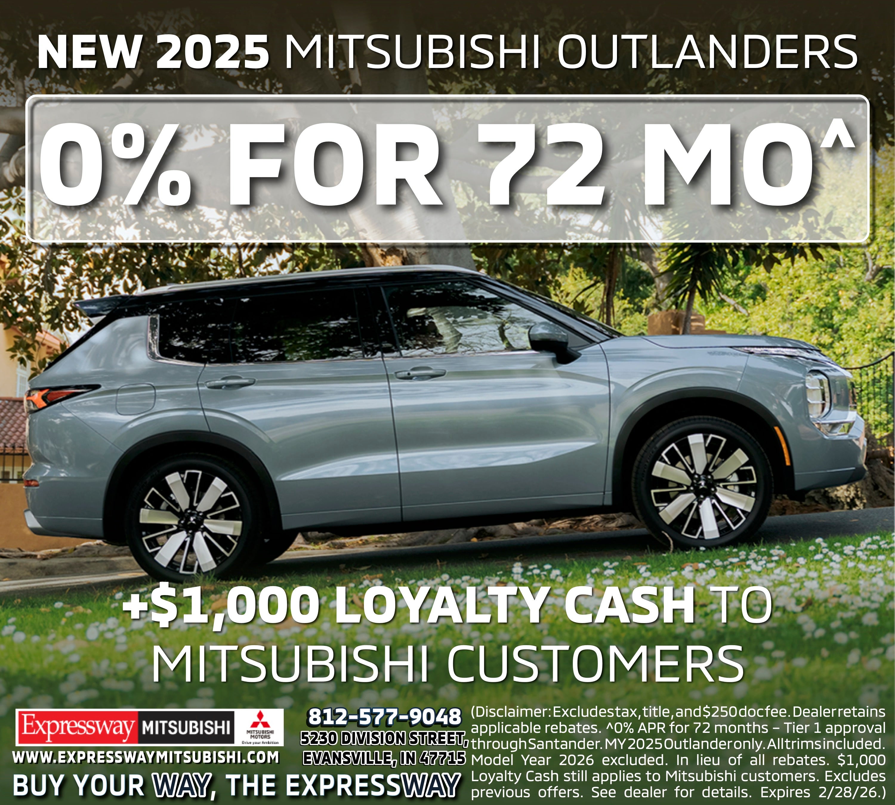 Current Print Ad at Expressway Mitsubishi in Evansville # State#